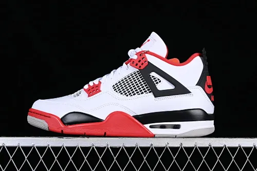 All categories Air Jordan Jordan series basketball shoes Air Jordan 4 LJR version Air Jordan 4 Retro "Fire Red" AJ4 Joe 4 white red flame red basketball shoes DC7770-160